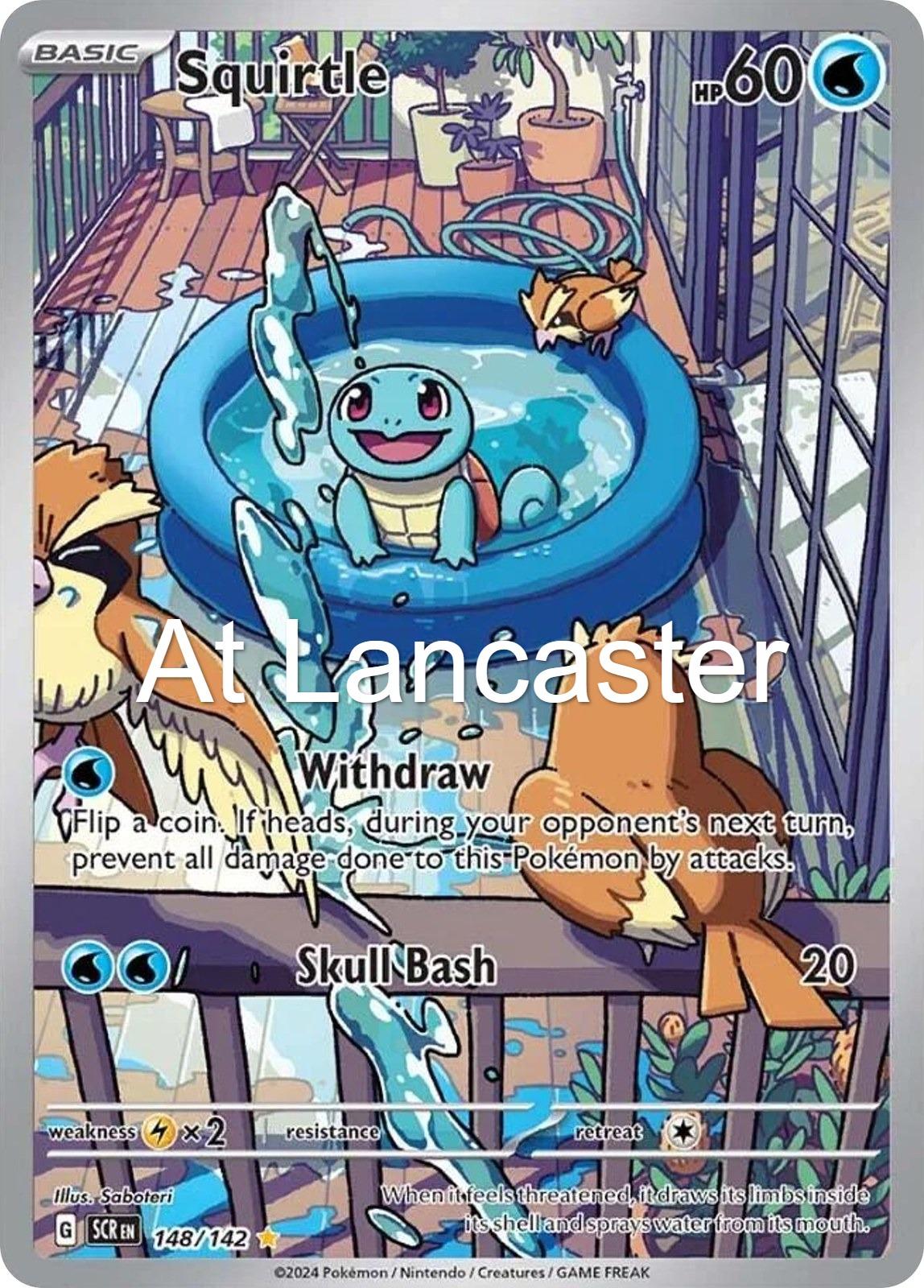 Squirtle - 148/142 Stellar Crown Illustration Rare Pokemon - NM (Lanc)