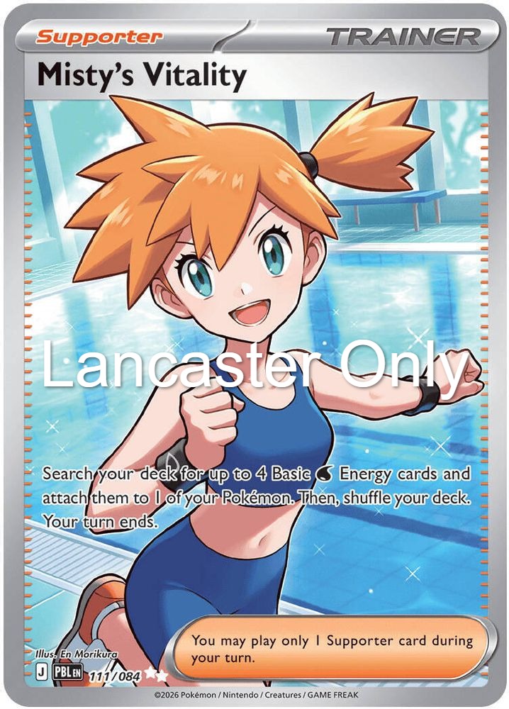 Misty's Vitality - 111/084 Pitch Black Holo Ultra Rare Pokemon - NM/LP (Lanc)