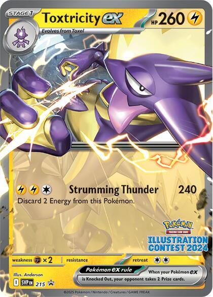 Toxtricity ex - SVP215 Black Star Promo Illustration Contest Pokemon - NM/MINT