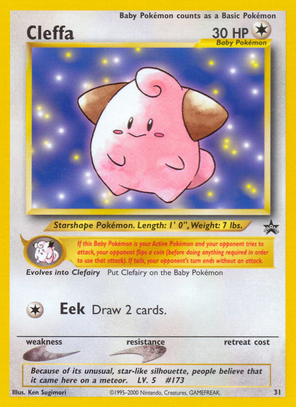 Cleffa - 31 Wizards Black Star Promo Pokemon - NM
