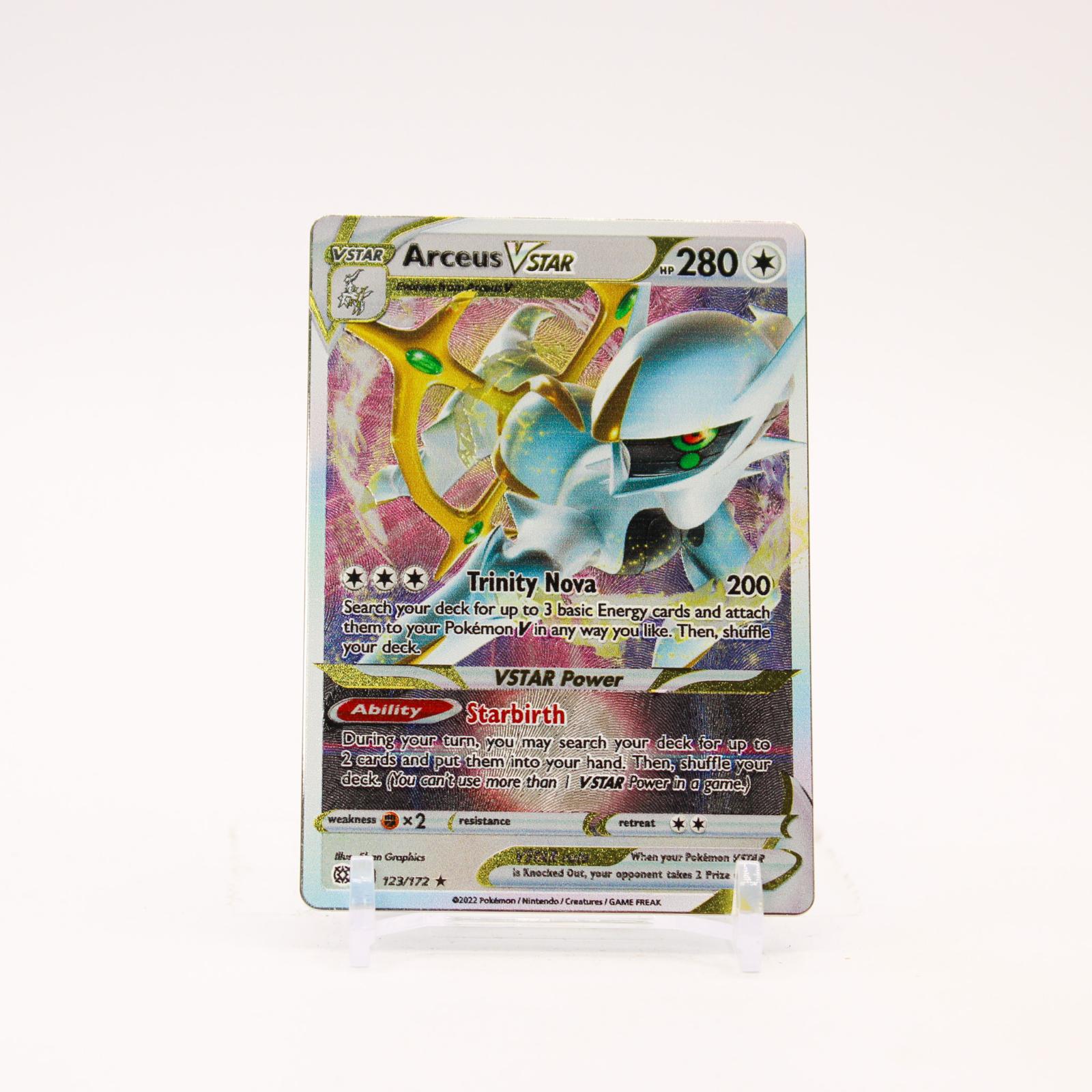 Arceus VSTAR - 123/172 Brilliant Stars METAL Holo Promo Pokemon - NM/LP