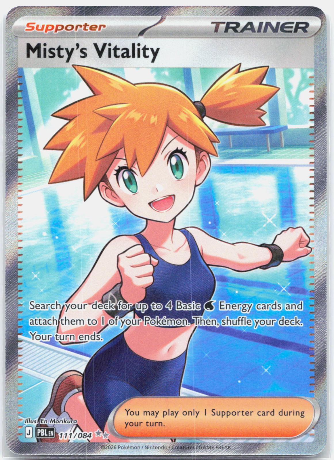 Misty's Vitality - 111/084 Pitch Black Full Art Trainer - NM/MINT