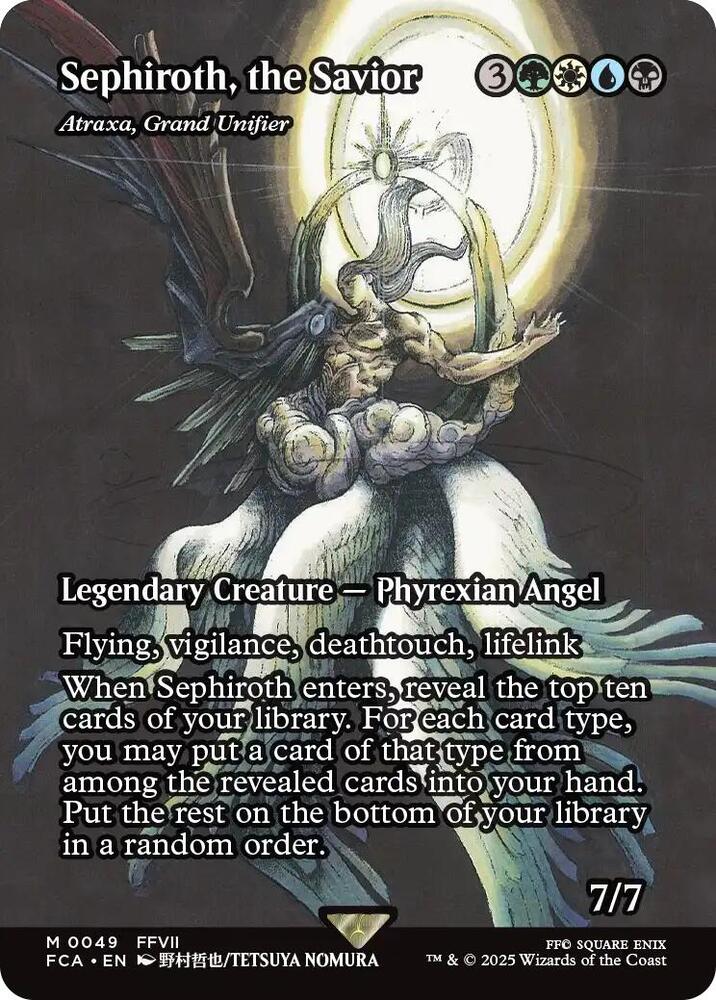 Sephiroth, the Savior Atraxa, Grand Unifier Showcase FOIL 049 Final Fnatasy Magic - 	NM