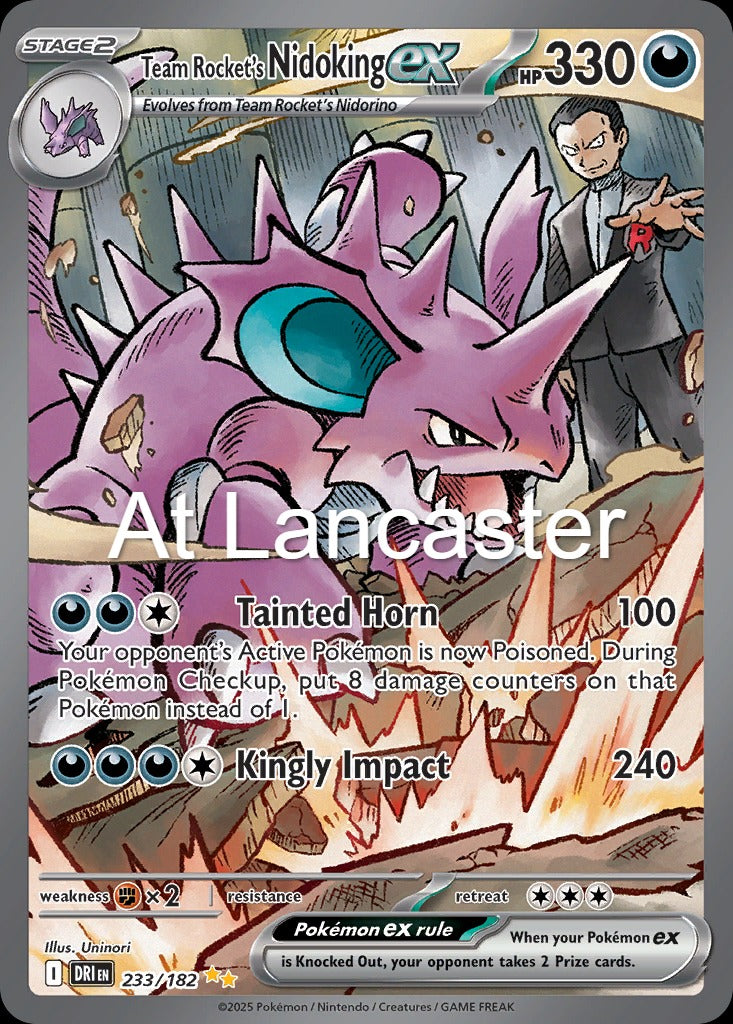 Team Rocket's Nidoking ex - 233/182 Destined Rivals Special Illustration Rare Pokemon - NM (Lanc)