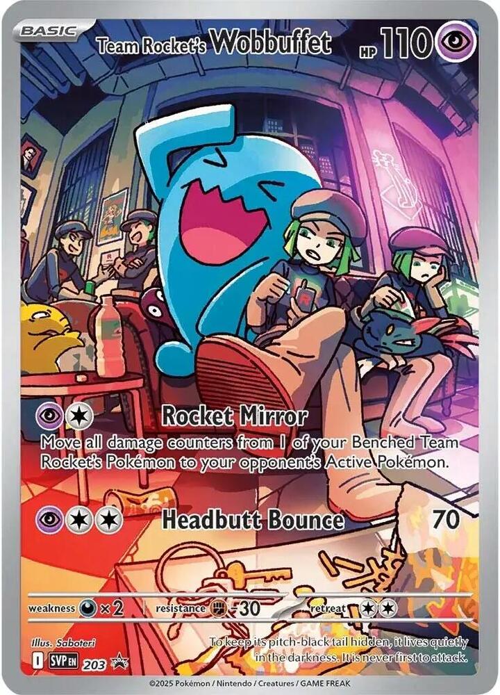 Team Rocket's Wobbuffet - SVP203 Destined Rivals ETB Promo Pokemon - NM/MINT