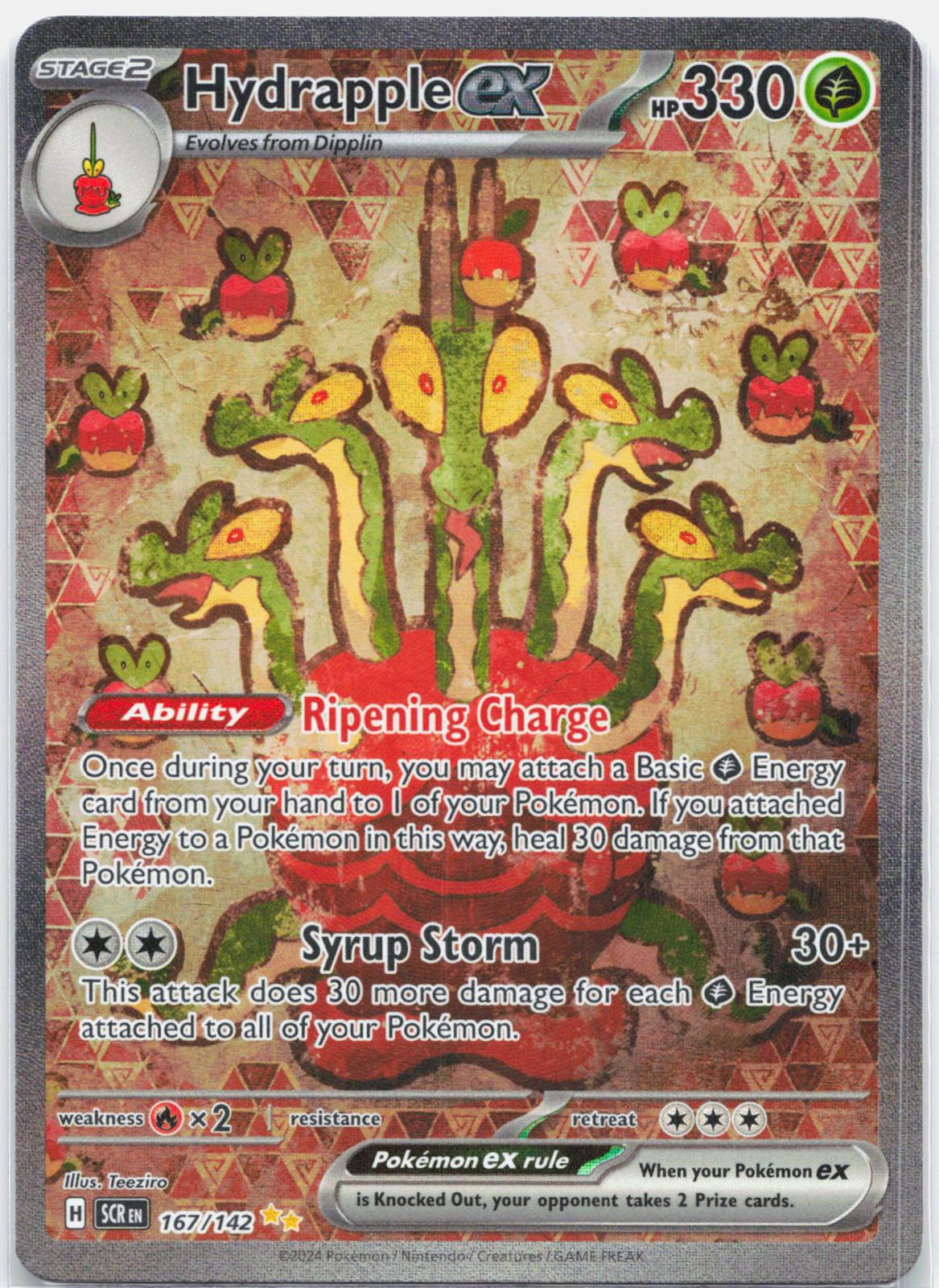 Hydrapple ex - 167/142 Stellar Crown Special Illustration Pokemon - NM/MINT