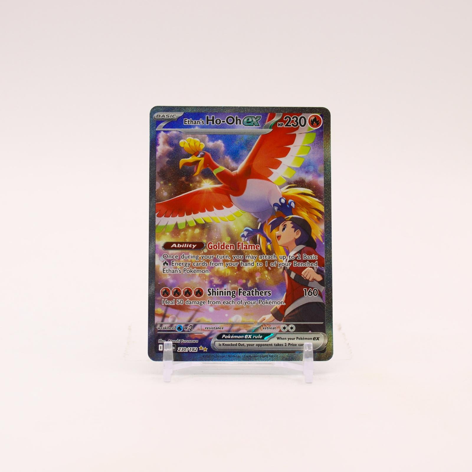 Ethan's Ho-Oh ex - 230/182 Destined Rivals Special Illustration Pokemon - NM/LP