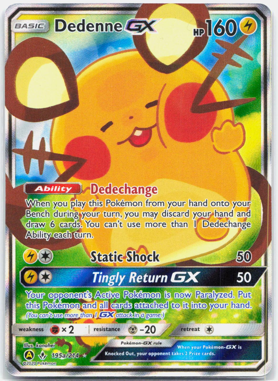 Dedenne GX - 195A/214 Alternate Art Promos Holo Promo Pokemon - NM