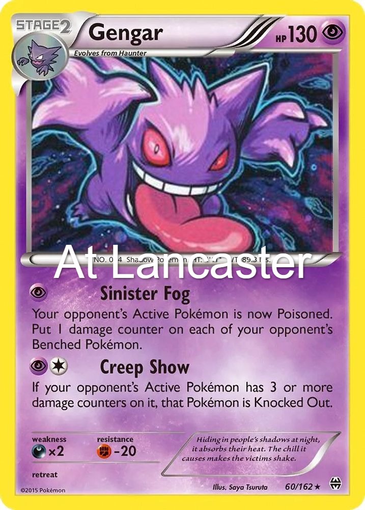 Gengar (Cosmos Holo) - 060/162 Miscellaneous Cards & Products Rare Pokemon - MP (Lanc)