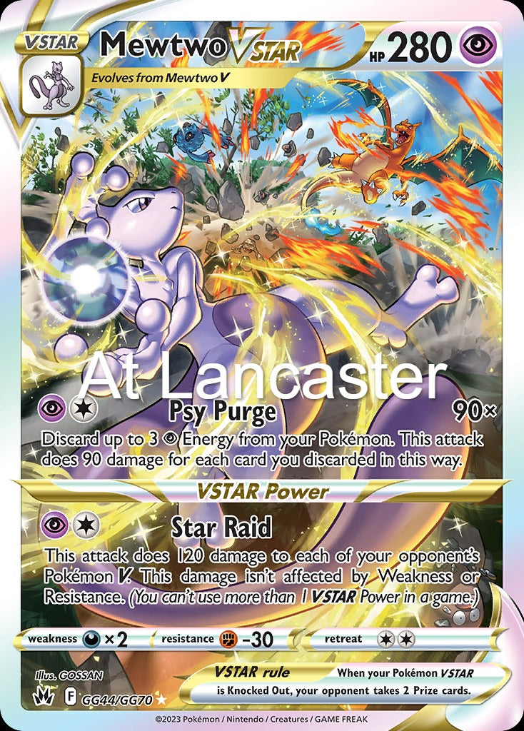Mewtwo VSTAR - GG44/GG70 Crown Zenith Galarian Gallery VSTAR Rare Pokemon - NM (Lanc)
