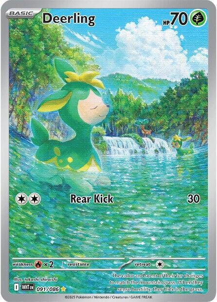 Deerling - 091/086 White Flare Illustration Rare Pokemon - NM/MINT