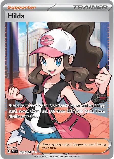 Hilda - 164/086 White Flare Full Art Trainer - NM/MINT