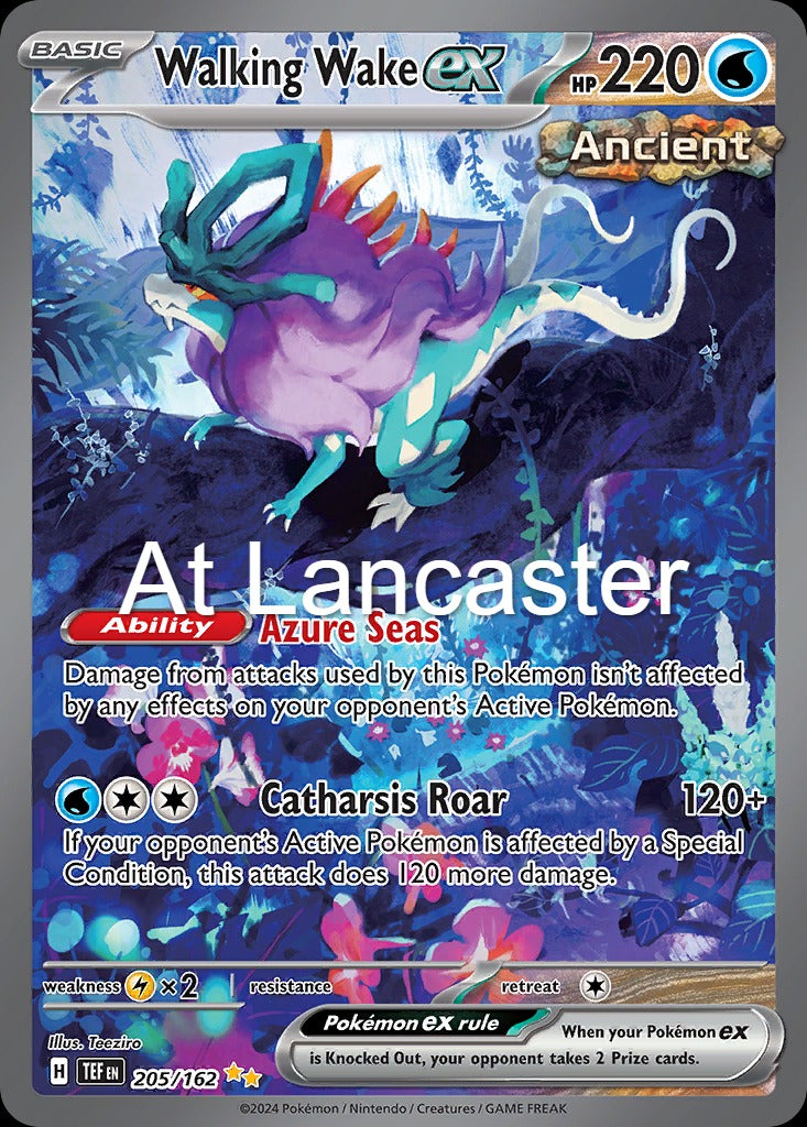 Walking Wake ex - 205/162 Temporal Forces Special Illustration Rare Pokemon - NM (Lanc)