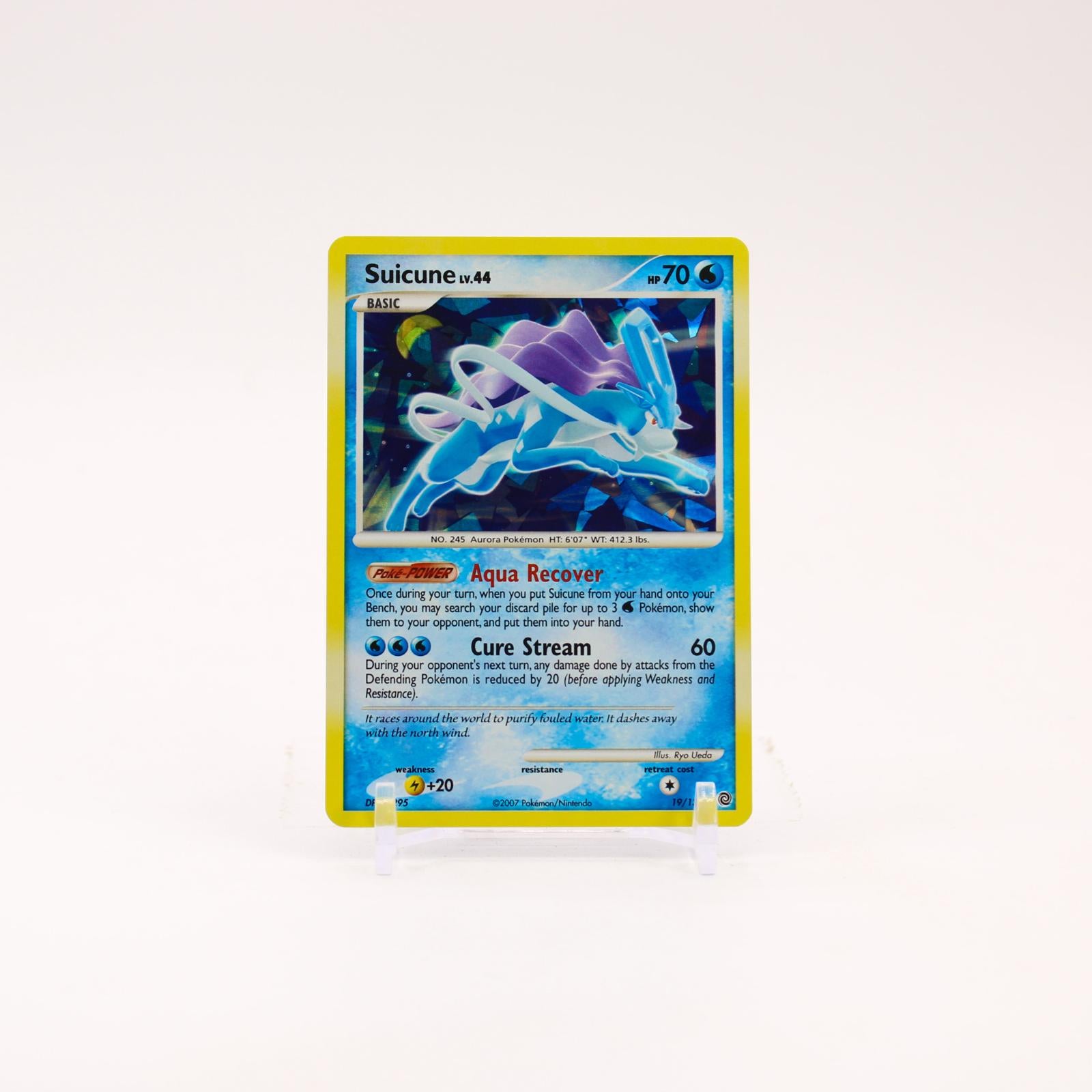 Suicune - 19/132 Secret Wonders Cracked Ice Holo Promo Pokemon - NM/LP