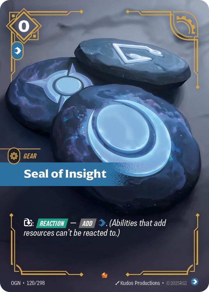 Seal of Insight - 120/298 Riftbound Origins Epic League of Legends - NM/MINT