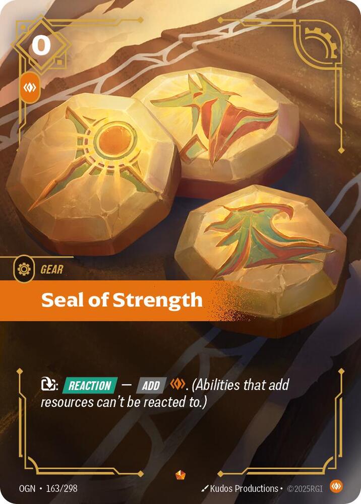 Seal of Strength - 163/298 Riftbound Origins Epic League of Legends - NM/MINT
