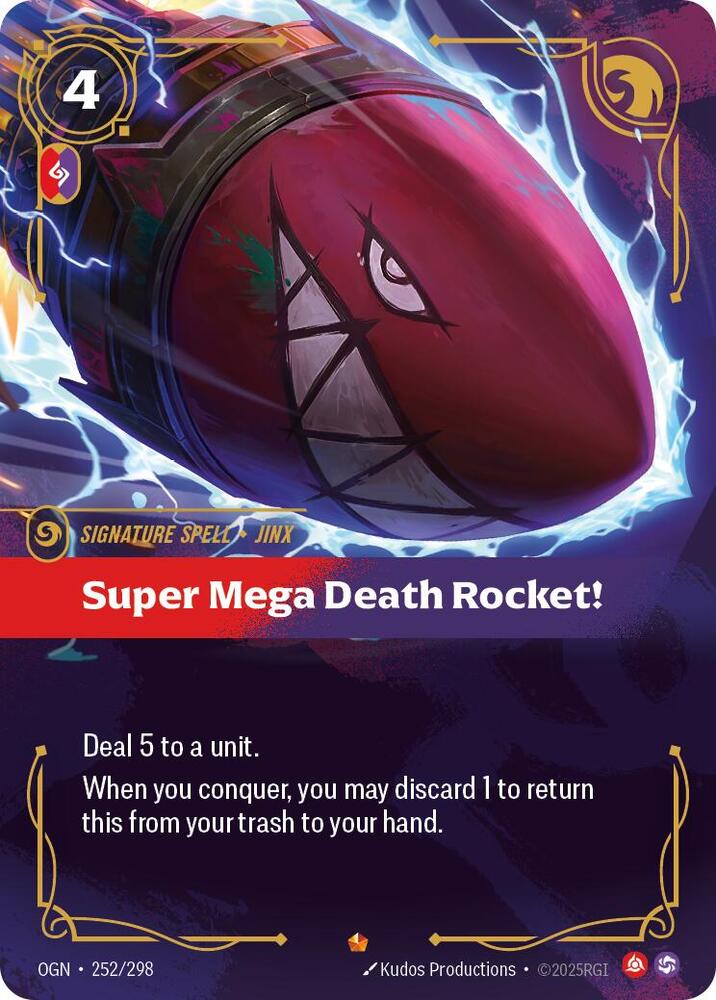 Super Mega Death Rocket! - 252/298 Riftbound Origins Epic League of Legends - NM/MINT