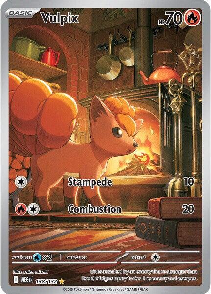 Vulpix - 138/132 Mega Evolution Illustration Rare Pokemon - NM/MINT