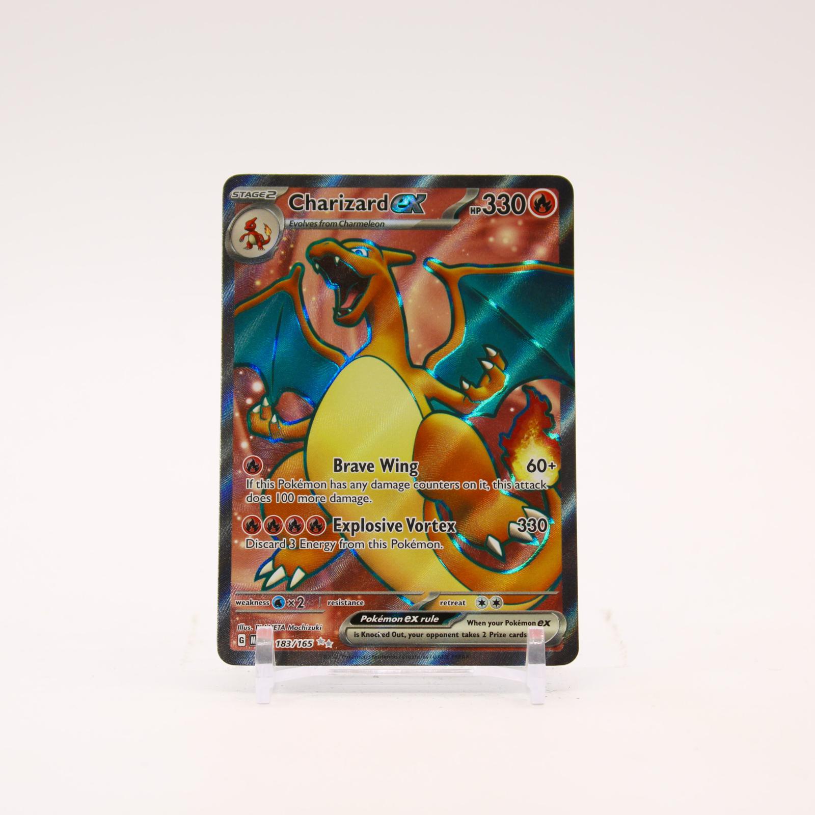 Charizard ex - 183/165 151 Holo Full Art Pokemon - NM