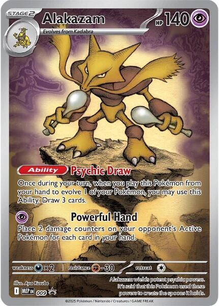 Alakazam - MEP009 Mega Evolution ETB Promo Pokemon - NM/MINT