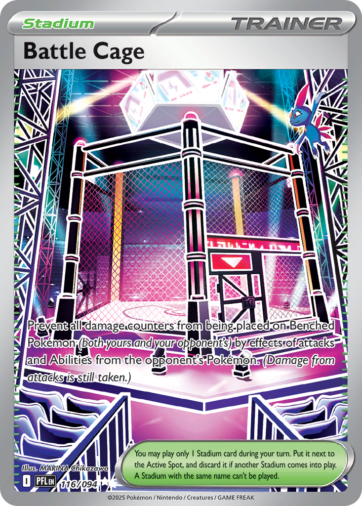 Battle Cage - 116/094 Phantasmal Flames Ultra Rare Holo Pokemon - NM