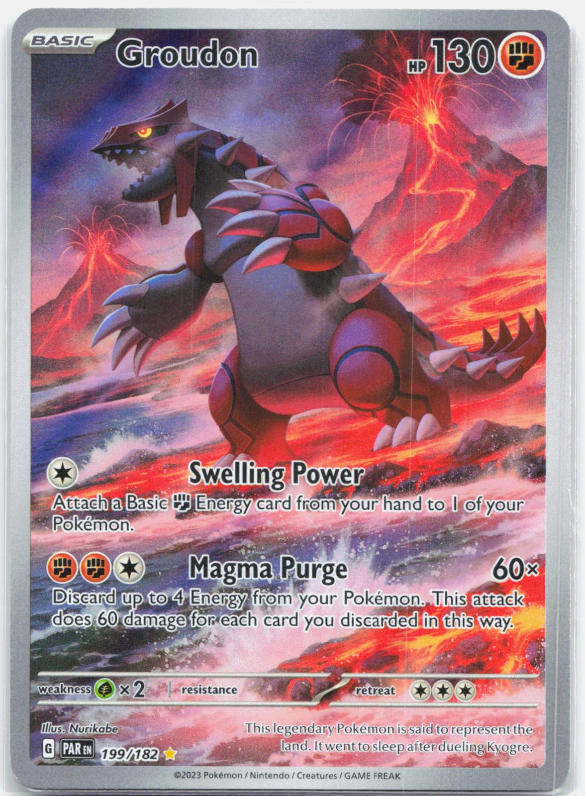 Groudon - 199/182 Paradox Rift Illustration Rare Pokemon - LP