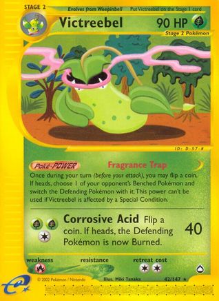 Victreebel - 42/147 Aquapolis Rare Pokemon - NM