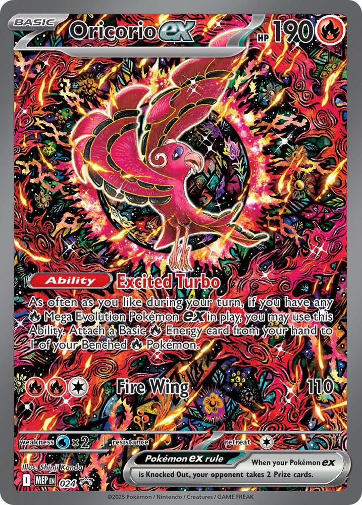 Oricorio ex - MEP024 Mega Charizard UPC Promo SIR Pokemon - NM/MINT