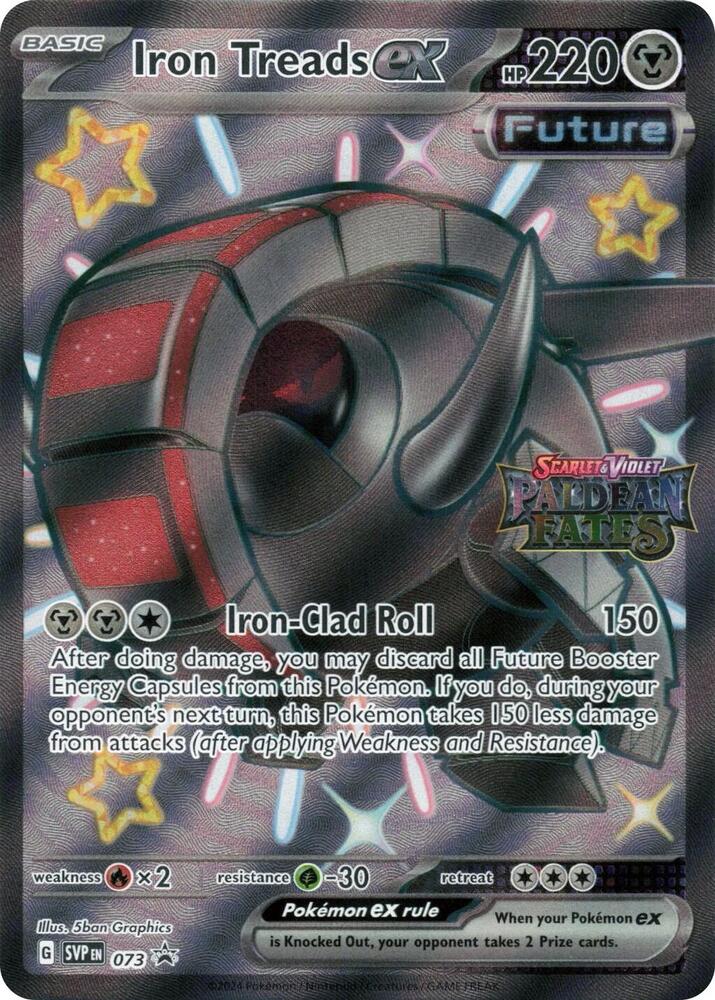 Iron Treads ex - SVP073 Paldean Fates Stamped Promo Pokemon - NM/MINT