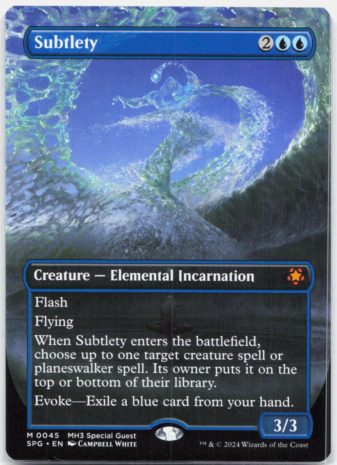 Subtlety Borderless - 45 Special Guests Mythic Magic - NM