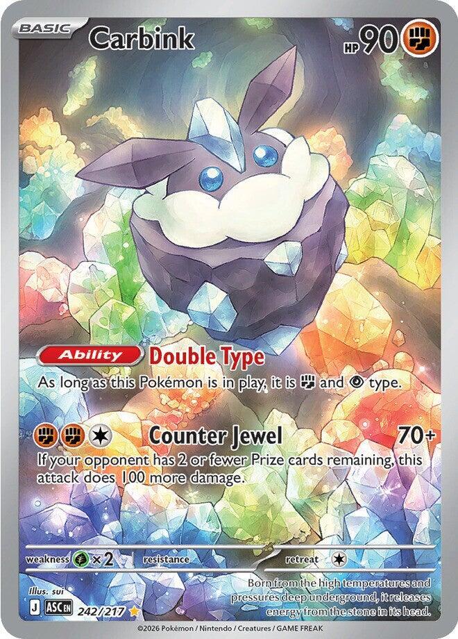 Carbink - 242/217 Ascended Heroes Illustration Rare Pokemon - NM/MINT