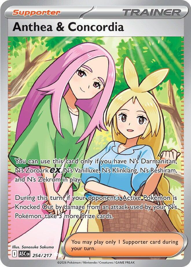 Anthea & Concordia - 254/217 Ascended Heroes Full Art Trainer - NM/MINT