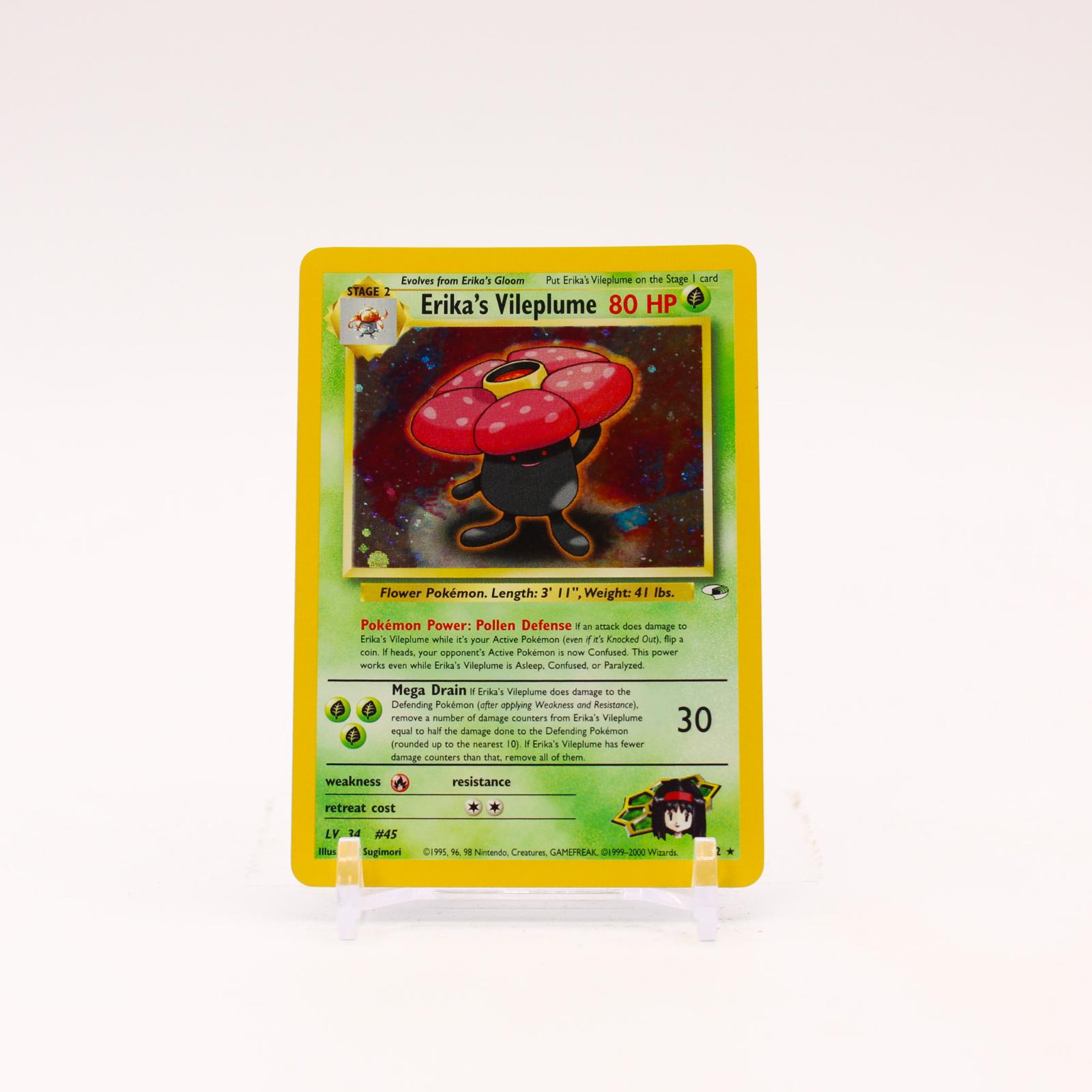 Erika's Vileplume - 5/132 Gym Heroes Unlimited Holo Rare Pokemon - NM/LP