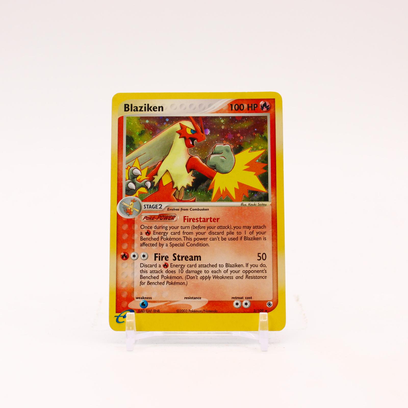 Blaziken - 3/109 Ruby & Sapphire Holo Rare Pokemon - MP