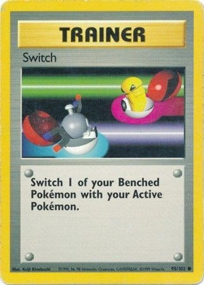 Switch - 95/102 Base Set Unlimited Common Pokemon - NM
