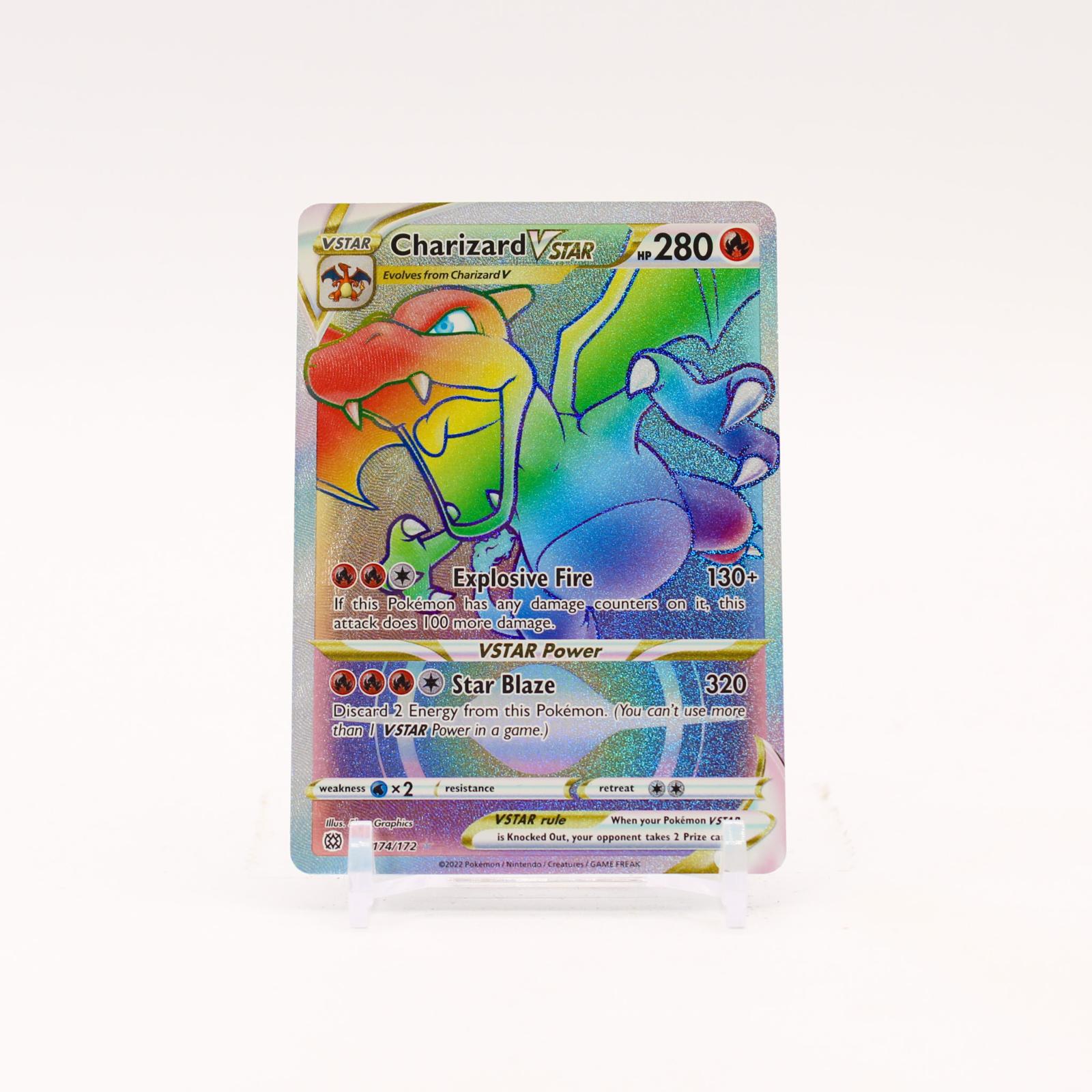 Charizard VSTAR - 174/172 Brilliant Stars Holo Rainbow Pokemon - NM