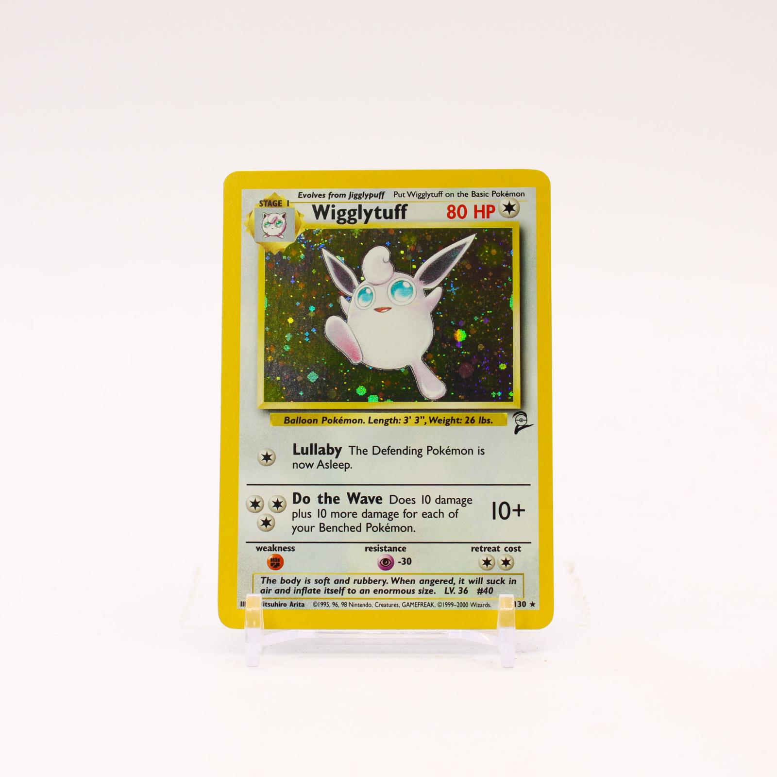 Wigglytuff - 19/130 Base Set 2 Holo Rare Pokemon - NM/LP