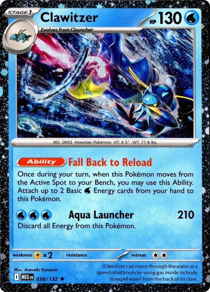 Clawitzer - 038/132 Cosmos Holo Promo Pokemon - NM/MINT