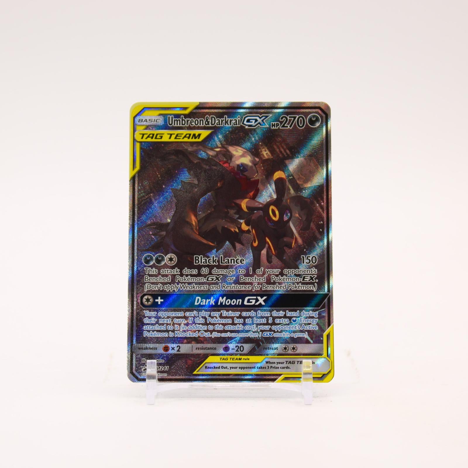 Umbreon & Darkrai GX - SM241 Sun & Moon Holo Alternate Art Promo Pokemon - NM