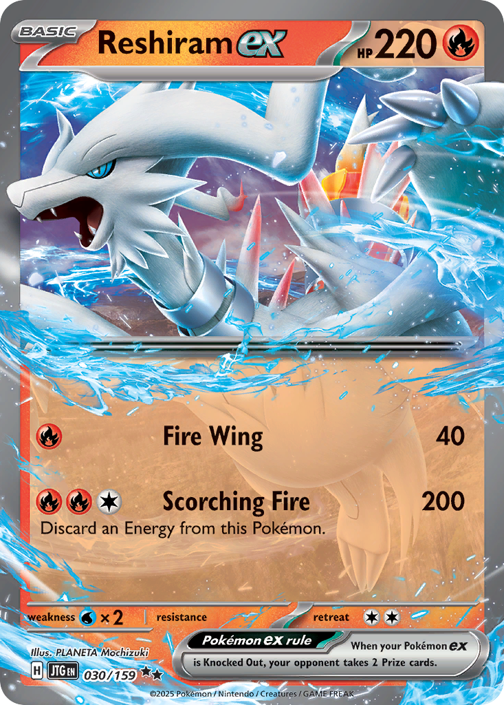 Reshiram ex - 030/159 Journey Together Double Rare Holo Pokemon - NM