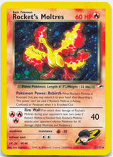 Load image into Gallery viewer, Rocket's Moltres - 12/132 Gym Heroes Unlimited Holo Rare Pokemon - HP
