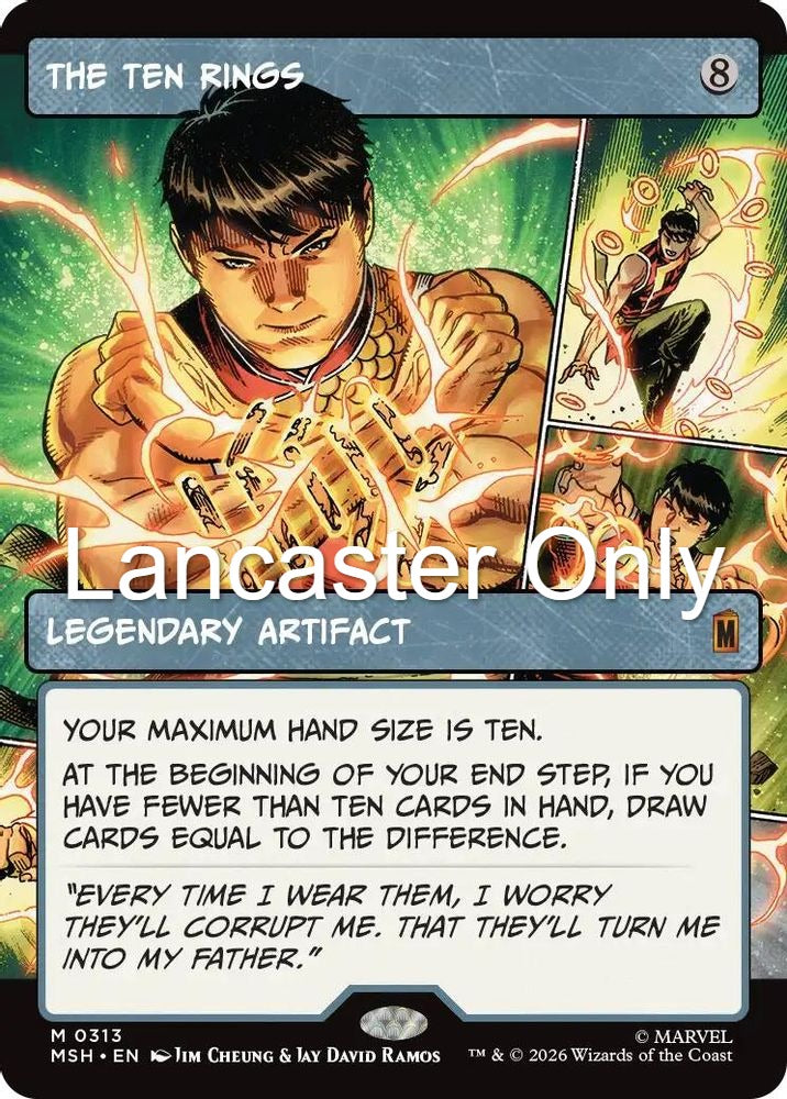 The Ten Rings (Borderless) - 313 Marvel Super Heroes Mythic Magic: The Gathering - NM (Lanc)