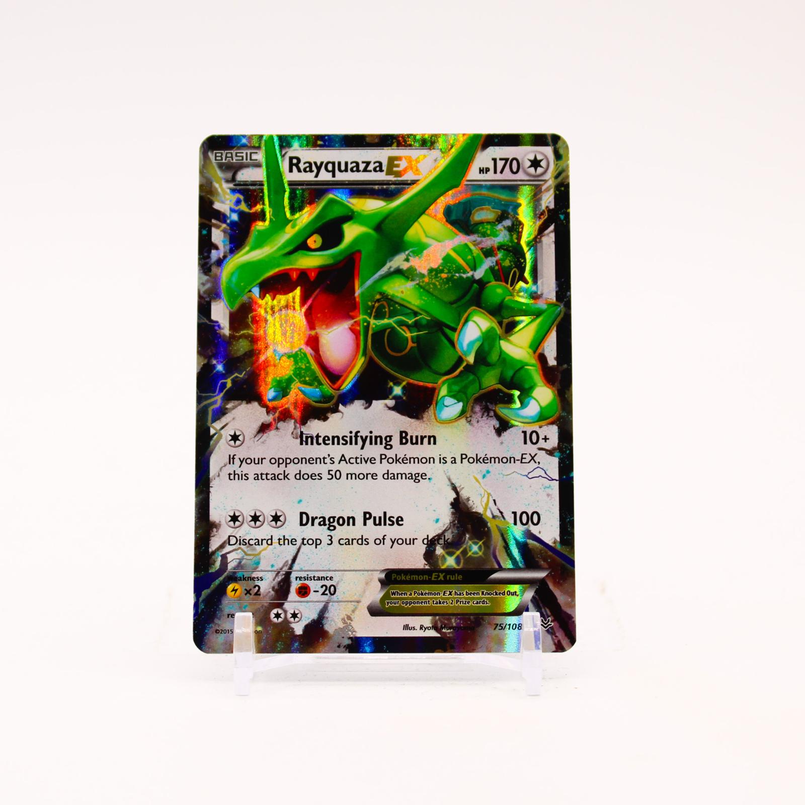 Rayquaza EX - 75/108 Roaring Skies Holo Ultra Rare Pokemon - LP/MP