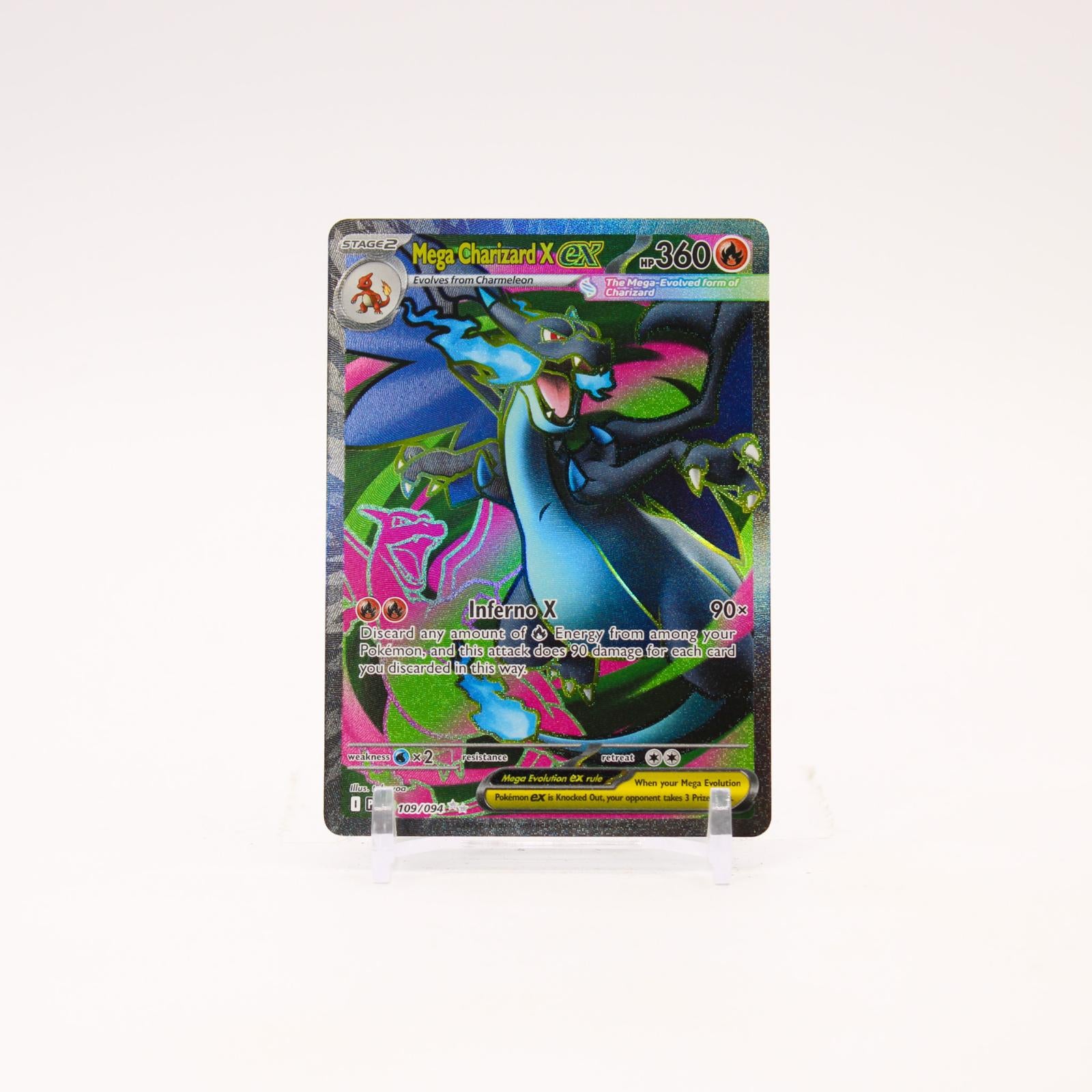 Mega Charizard X ex - 109/094 Phantasmal Flames Holo Full Art Pokemon - NM/MINT