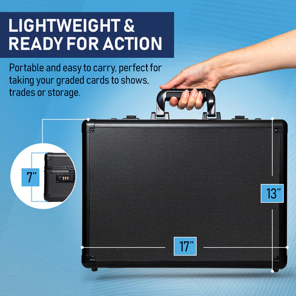 Premium Graded Card Case - Invested Alliance TSA Lock - Black