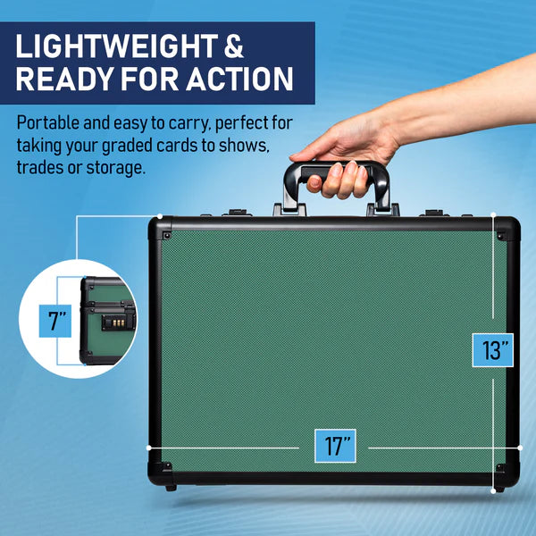 Premium Graded Card Case - Invested Alliance TSA Lock - Green