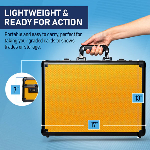 Premium Graded Card Case - Invested Alliance TSA Lock - Gold