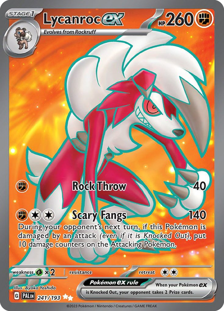 Lycanroc ex - 241/193 Paldea Evolved Ultra Rare Holo Pokemon - NM