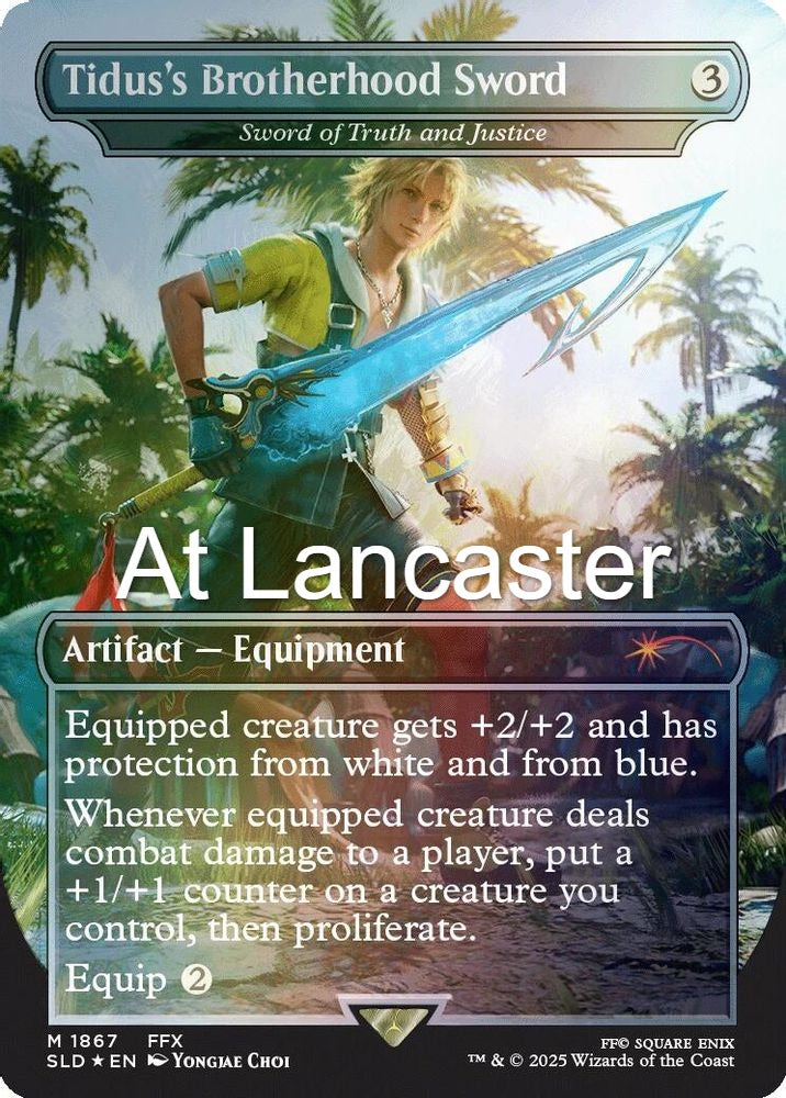Tidus's Brotherhood Sword - Sword of Truth and Justice (Rainbow Foil) - 1867 Secret Lair Drop Series Mythic Magic: The Gathering - NM (Lanc)