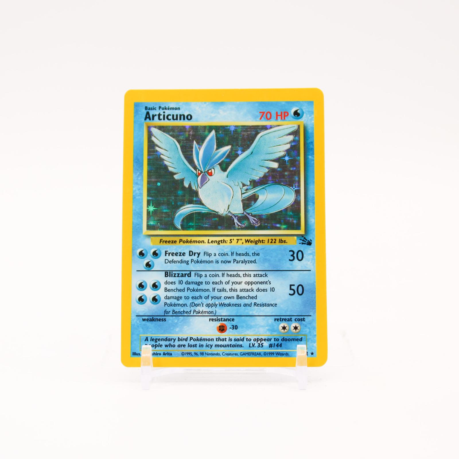Articuno - 2/62 Fossil Unlimited Holo Rare Pokemon - LP